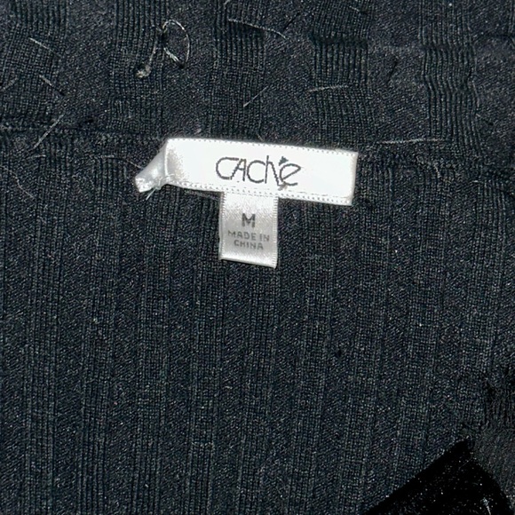 Caché - Vintage Black Silk Detail Sweater - Picture 6 of 6
